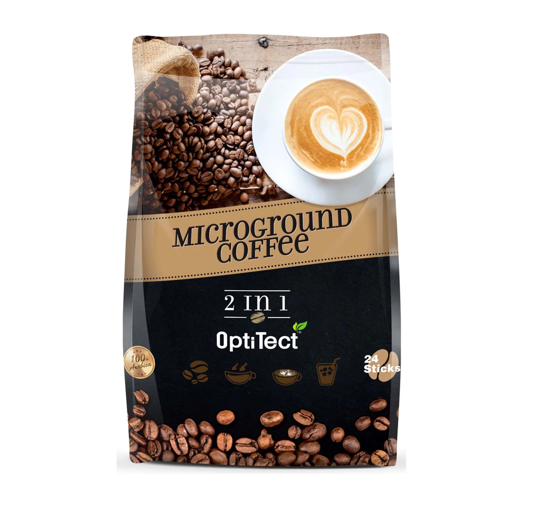 optitic coffee 2 in 1 Optitect Arabica Microground Coffee 2 in 1 (24 Stick Packs) - Image 1